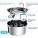 Tomxcute 3.2L Stainless Steel Cat Water Fountain with Ultra-Quiet Pump and Filters - Ideal for Dogs, Cats, and Multiple Pets - Buy Online on GoSupps.com