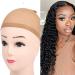 2 Pieces Light Stocking Wig Caps Stretchy Nylon Wig Caps For Women Lace Front Wig Stocking Caps For Wigs Nude Wig Cap