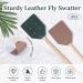 2pcs Fly Swatter PU Leather Fly Swatters with Wood Handle 19.5 Inches Long Handle Bug Swatter Manual Flyswatters for Indoor Outdoor Classroom - Buy Online on GoSupps.com