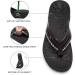 Orthopedic Sandals for Plantar Fasciitis | Arch Support Flip Flops | Non-Slip Lightweight Sandals | Black & Red - Buy Online on GoSupps.com