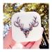 Lentil storage container contact lens container mini box container beautiful women handmade contact lens box travel set with mirror square black/white Christmas deer contact lin Bianco