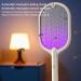 Electric Fly Swatter | 3000V Electric Indoor UV Light 2 in 1 Inhaled Photocatalyst Fly LED Lamp with 3-Layer Safety Mesh (Beige) - Buy Online on GoSupps.com