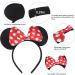 Lucky Will Fashion Mouse Ears Headband Bow Hair Band 20pcs - Solid Black & Red Bow for Adults and Children - Buy Online on GoSupps.com