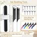 19 Pcs Wooden Hair Braid Rack Set with Clips, Comb & Parting Ring - White - Buy Online on GoSupps.com