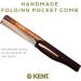 Kent 20T Handmade Folding Pocket Comb for Men Fine Tooth Hair Comb Straightener for Everyday Grooming Styling Hair Beard or Mustache Use Dry or with Balms Saw Cut Hand Polished Made in England Pack Of 3 - Buy Online on GoSupps.com
