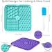 Licky Mats for Dogs Pack of 2 Licky Mats With Spatula - Dogs Accessories Bathing Training Pad With Strong Suction Cup - Slow Pet Feeder For Food Treats Peanut Butter (Light Blue/Purple) - Buy Online on GoSupps.com