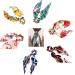 Vintage Floral Satin Bowknot Scrunchies Hair Ties Set with Pearl 6 PCS for Women & Girls - Buy Online on GoSupps.com