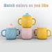 TQONEP Silicone Sippy Toddler Cup 9oz with Snack Lids - BPA-Free, Leakproof, Double Handle - Yellow Unicorn + Blue Dinosaur - Suitable for Babies 6 Months - Buy Online on GoSupps.com