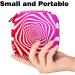 Large Aesthetic Storage Bags for Women's Bandages & Tampons - Zippered Geometry Stripes in Pink - Buy Online on GoSupps.com