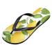 Mnsruu Yellow Lemon Leaves Flip Flops | Home Hotel Spa & Travel Footwear for Men & Women - Buy Online on GoSupps.com