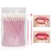 Unaone Disposable Lip Brushes 100 Pcs Lip Applicator Lip Gloss Brushes Lipstick Lip Wands Makeup Beauty Brushes for Lipstick Lip Gloss Lip Mask Eyeshadow Pink