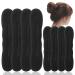 Hair Bun Maker 8 Pcs Bun Maker for Hair Kids Foam Sponge Hair Donuts for Buns Magic Hair Twister Easy Snap and Roll Bun Hair Tool Hair Buns Accessories for Women Black