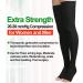 XXL Thigh High Compression Stockings - Open Toe Pair with Silicone Band - 20-30mmHg Firm Support for Varicose Veins, Edema, Swelling - Unisex Opaque Gradient Compression Socks in Black - Buy Online on GoSupps.com