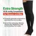 Open Toe Thigh High Compression Stockings 20-30mmHg - Silicone Band, Unisex, Opaque - Spider & Varicose Veins, Edema, Swelling Relief - Black, Large - Buy Online on GoSupps.com
