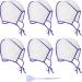 6 Pieces Hair Cap Highlighting Frosting Cap Highlight for Hair Cap Dye Color with Plastic Hooks Hair Coloring Salon Hairdressing Tool Kit Supplies (Purple)