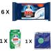 6 x Duck Fresh Brush Refills(6 Packs 72 Flushable Cleaning Pads) with 1x Toilet Duck Fresh Strips Pine(3 Strips) and 1x Hubsidia Microfibre Cloth - Buy Online on GoSupps.com