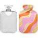 Naanle 2L Hot Water Bottle with Lid - Flower Shaft Stripes for Back Pain Relief Hand/Foot Warmer & Cold Therapy - Buy Online on GoSupps.com