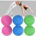 Verdant Touch Peanut Massage Ball - Silicone Yoga & Fitness Equipment for Muscle Relaxation - Available in Rose Red Green Blue - Buy Online on GoSupps.com