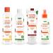 Cantu Lot de 4 soins capillaires doux - enfant/cheveux boucl s - shampoing/apr s-shampoing/d m lant/gel coiffant