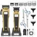 DSP Hair Clipper for Men Professional High Torque Brushless Motor & DLC Coated Detachable Blade Cordless Hair Trimmer Set for Barber with Charging Base Men Hair Product Gift Set Hair Clippe + Beard Trimmer Set