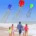 Hengda Kite Pack: 3 Colors Easy Flyer Octopus Kite for Kids - Large 31 Wide with Long Tail - Beach or Park Fun - Red, Green, Blue - Buy Online on GoSupps.com