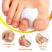 Anggrek Gel Toe Separators - 6 Pairs Silicone Relief Bunion Pain Corrector for All Shoes - Blue/White - Buy Online on GoSupps.com