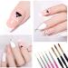 8 Part Nail Brush Set for Nail Art - 5 PCs Rosa & 3 PCs Black Detail Brushes for UV Gel & Acrylic Designs - Buy Online on GoSupps.com