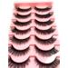 10 pairs Cats eye lashes Faux Mink False Eye Lashes D-Curl Fluffy and Wispy Ultra Soft Premium Sweat and Water Resistant Feather Light Enhancing Beauty and Confidence (5D-B23) - Buy Online on GoSupps.com