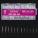 JSGHGDF 1 Box Full Cover Tips Clear Gel False s Press On s for Extension Manicure Salon trapeoidal nails