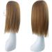 Nature Straight Mixture Snythetic Hair Topper 18" Side Parting Lace Base Clip in Wiglet Full Head Wear Crown Wig (Right Part 27# Dark Blonde) - Buy Online on GoSupps.com