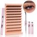 Individual Lash Extension Kit 110pcs 8-16mm D Curl Eye Lash Clusters Women Lash Bond and Seal Glue Strong Hold DIY False Eyelash Extension Applicator Tool Set for Beginner Self Application at Home