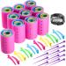 141 Pieces Magnetic Hair Rollers Set Include 60 Plastic Hair Rollers for Medium Short Long Hair with 60 Pins, 20 Duck Teeth Hair Clips and Hairnet Hairdressing Tool, Random Color (6 Sizes) 141 Piece Set