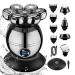 Hyadry slaps shaver men electrical 5 in 1 head shaver balden with 7 rotating shaving heads IPX6 waterproof balder razor wet and dry bears bare nasal hair trimmer kit with LED display