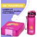 Schmatzfatz 400ml Children s Drinking Bottle - Leak-Proof BPA-Free Flavor-Neutral with Fruit Insert - Perfect for School & Kindergarten - Purple Sun Design - Buy Online on GoSupps.com