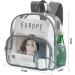 Clear Stadium Approved Mini Backpack 12x12x6 - Heavy Duty PVC Plastic Transparent Bag for Festival, Games, Travel - Gray - Buy Online on GoSupps.com
