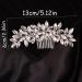 Chargances Bride Silver Crystal Hair Comb Wedding Rhinestone Comb Fashion Handmade Hair Accessory Dainty Head Piece for Women Bridesmaid Girls (Silver) - Buy Online on GoSupps.com