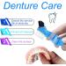 Black Denture Soaking Container Partial Denture Case Orthodontic Retainer Cleaning Case Denture Cleaner Container Dentures Teeth Cup with Strainer and Lid Waterproof - Buy Online on GoSupps.com
