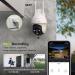 TIEJUS 2K Outdoor Security Camera with 360 PTZ | 3MP Color Night Vision | 2.4G WiFi | Alexa Compatible - Buy Online on GoSupps.com
