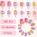 240 Pieces Kids Pre-glue Full Cover Fake Nails | Cartoon Press-on Gradient Short Nail Tips for Girls - Buy Online on GoSupps.com