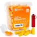 200Pcs Soft Foam Ear Plugs Sound Blocking Earplugs Slow Rebound Disposable Ear Plugs for Sleeping Noise Cancelling Snoring Shooting Study Construction-Site Travel (Orange)