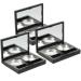 POPETPOP Empty Makeup Palette -3 Sets Portable Eye Shadow Replacement Case Eyeshadow Palette Organizer Eyeshadow Storage Box for Eyeshadow Lipstick Blush Powder Pigment