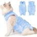 Shop Lianzimau Katzenbody - Post-Op Cat Body Suit | Medical Clothing for Cats | Anti-Losing Light Blue Suit - International Shipping - Buy Online on GoSupps.com