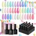 Beetles Gel Nail Polish Kit 20 Colors with 3Pcs Base Gel Glossy Matte Top Coat 2023 Spring Summer Pastel Girly Colors Gel Polish Set Macaroon Bright Nail Art Solid Sparkle Glitters Colors for Girls Women 20 Colors Dreamy Town