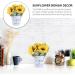 HOMSFOU 1pc Simulated Sunflower Faux Potted Plants Flower in Indoor Planters Sunflower Flower Pot Artificial Household Decor Jug Vase Sunflower Bonsai Decor Iron Plastic Twine Flowers Chic Yellow 20x11cm - Buy Online on GoSupps.com