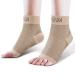 AVIDDA Plantar Fasciitis Support Socks 1 Pair Ankle Support Compression Foot Sleeves for Sprained Ankle Running Sports Protection and Pain Relief L Beige Pair