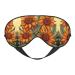 Spring Sunflowers Retro Flowers Print Unisex Sleep Eye Mask Soft Comfort Eye Shade Cover for Travel/Yoga/Shift Work Black