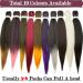 Buy SEGO 6 Packs EZ Braids Hair Extensions | 26 Inch Kanekalon Synthetic Crochet Hair - Natural Black & Yellow Brown - Buy Online on GoSupps.com