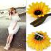 Vasana 6 pieces 9.9 cm beautiful women women girls sunflower hair crocodile terminals slipproof clips hairpin hairstyling accessories for party beach vacation wedding bride
