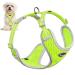 Thinkpet no-pull dog harness leash set breathable chest harness for small medium large dogs adjustable soft running harness safe control padded reflective safety harness (1 Pack) yellow