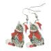 Milisten 1 Pair Women Earrings Christmas Ear Studs Lovely Earrings Santa Hat Jewelry Christmas Tree Miss